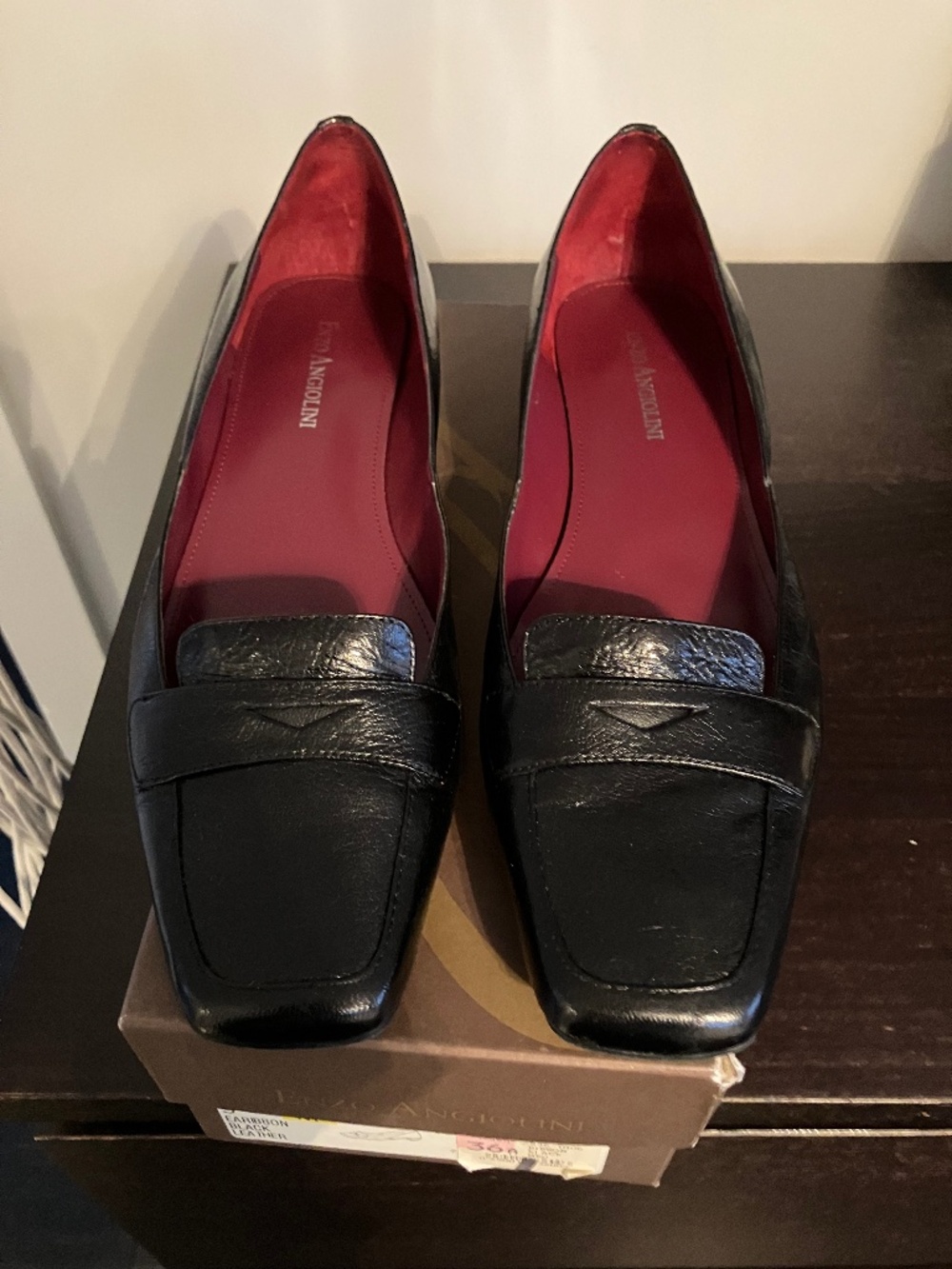 Enzo Angiolini Black leather loafer Sz 9